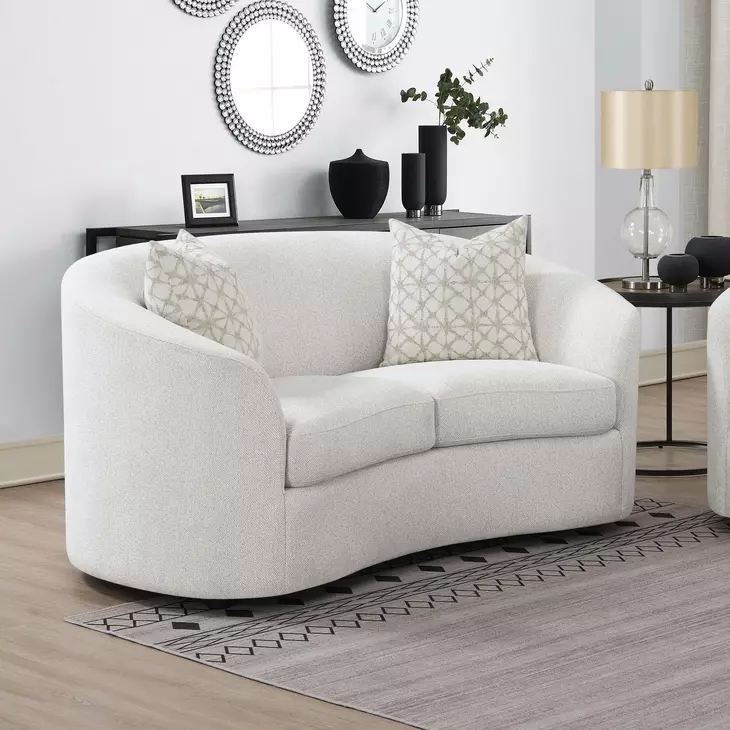 Rainn Latte Upholstered 66" Loveseat