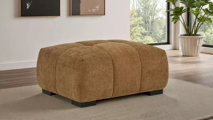 Octavia Amber Upholstered Rectangular Ottoman