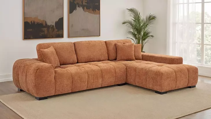 Octavia Orange 2 Piece Modular Sectional