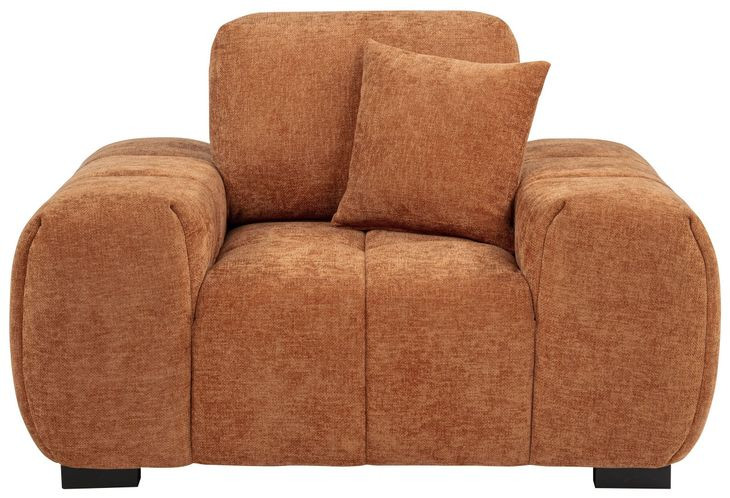 Octavia Orange Upholstered Lounge Chair