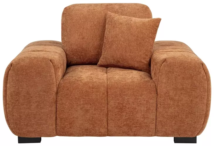 Octavia Orange Upholstered Lounge Chair