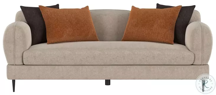 Jade Latte Sculpted Track Arm 84" Sofa