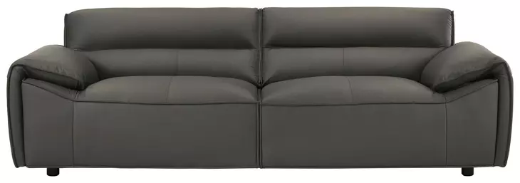Buxton Graphite Leather 91" Sofa