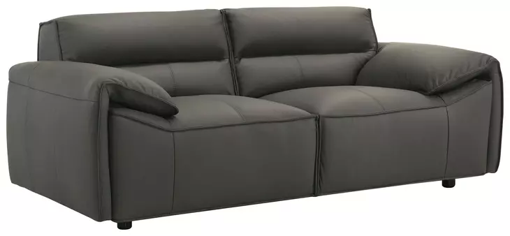 Buxton Graphite Leather 74" Loveseat
