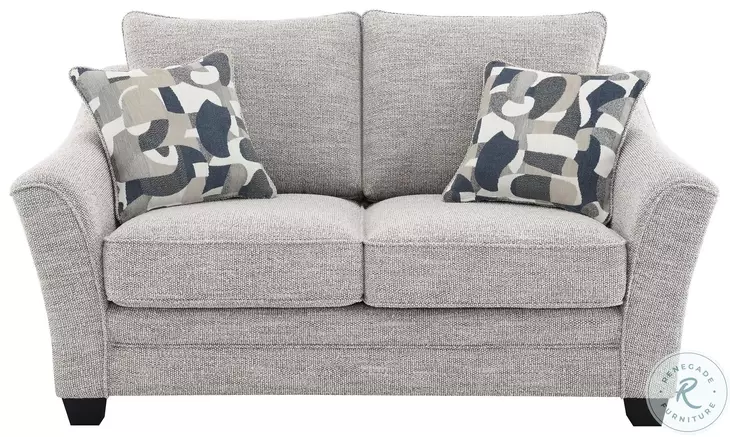 Tomkins Light Gray Boucle 61" Loveseat