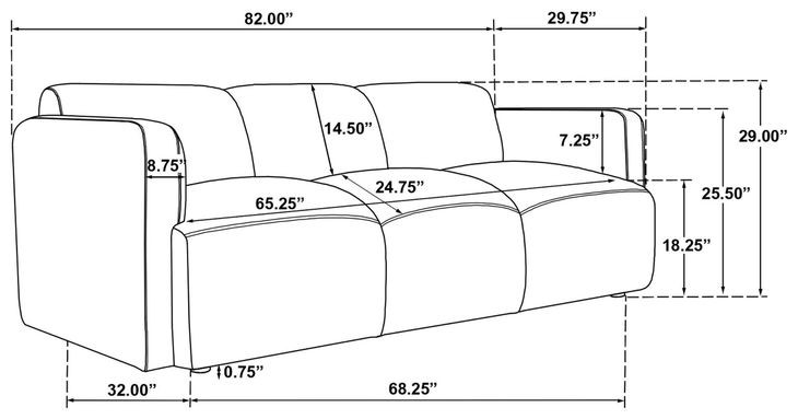Dorset White 82" Sofa