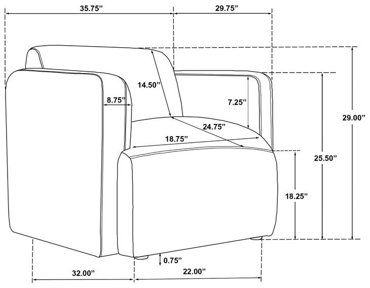 Dorset Brown Upholstered Lounge Chair