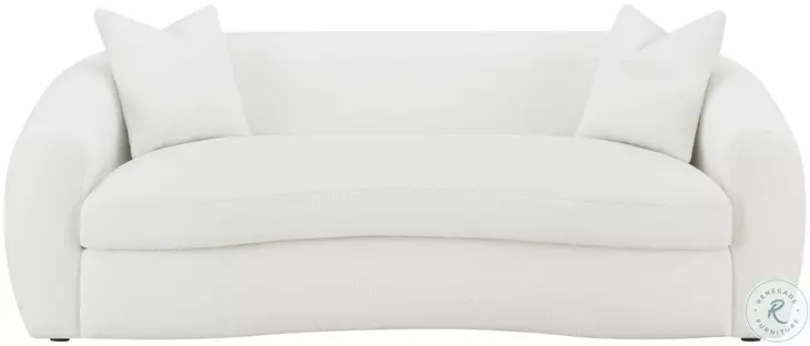 Isabella White Upholstered 90" Sofa
