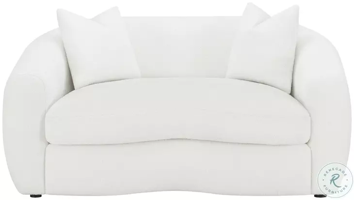 Isabella White Upholstered 68" Loveseat