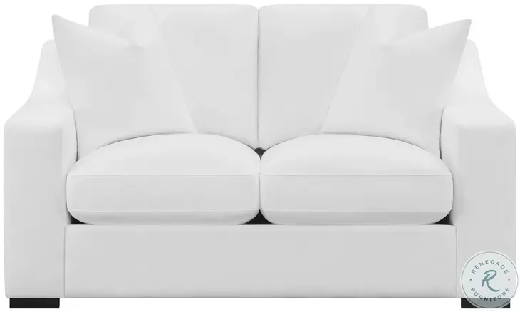 Ashlyn White Performance Fabric 65" Loveseat