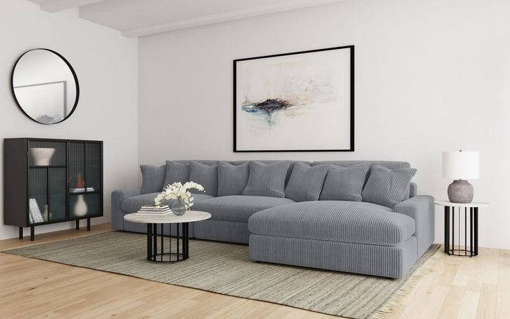 Blaine Beige 3 Piece Reversible Sectional