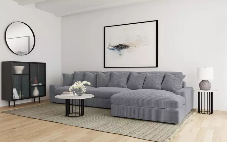 Blaine Fog 3 Piece Reversible Sectional