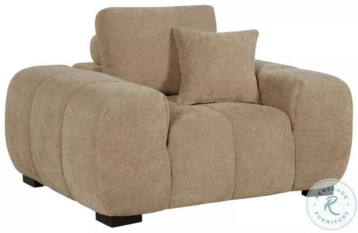 Octavia Camel Track Arm Accent Chair