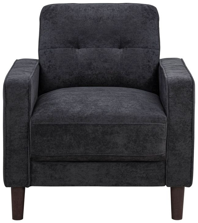 Bowen II Steel Gray Upholstered Lounge Chair