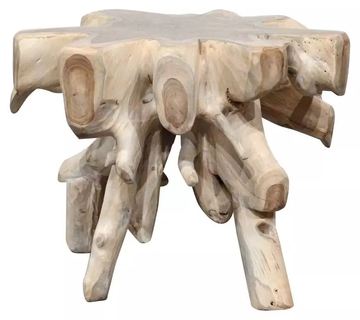 Cypress Natural White Wash Free Form End Table