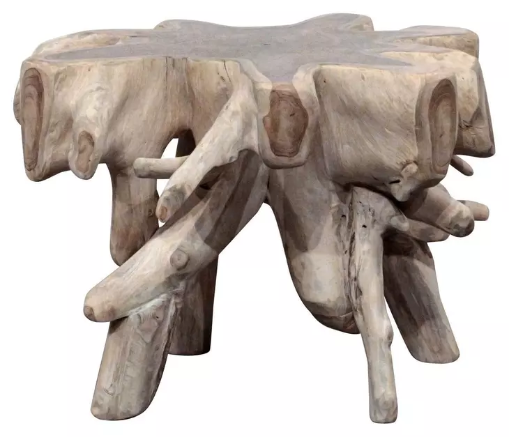 Cypress Natural White Wash Free Form End Table