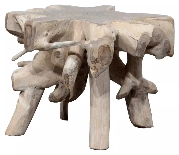 Cypress Natural White Wash Free Form End Table