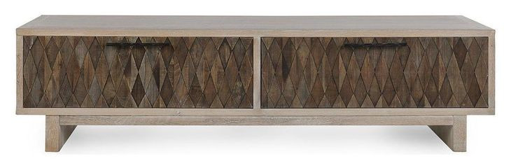 Anton Beige and Natural Rectangular Coffee Table with 4 Drawers