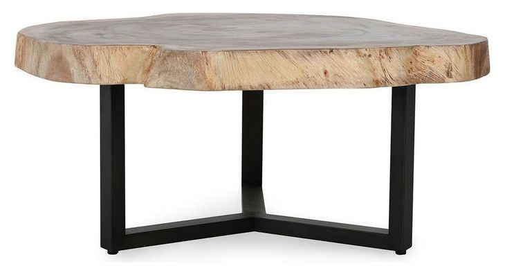 Celine Natural and Black Free Form Coffee Table