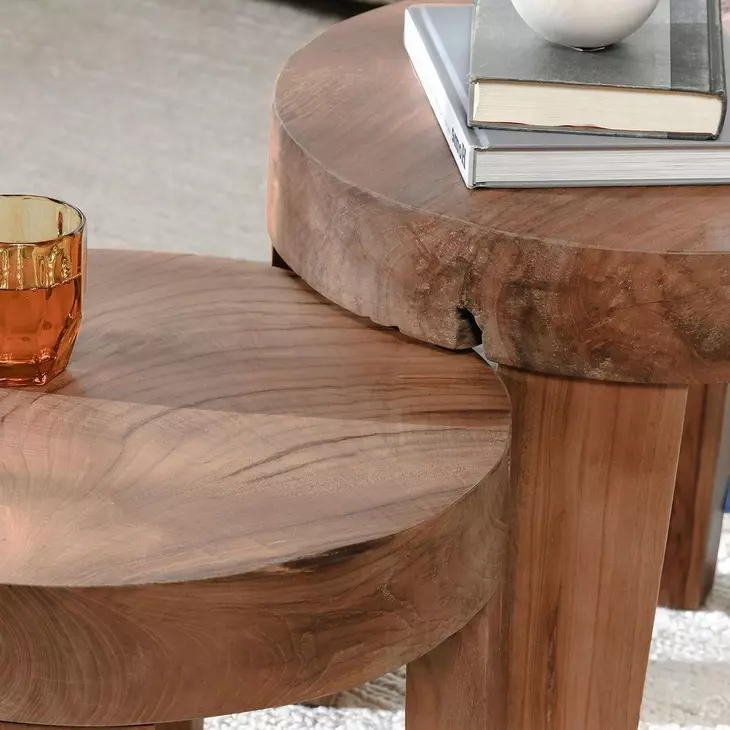 Kariba Natural 15" Round Accent Table
