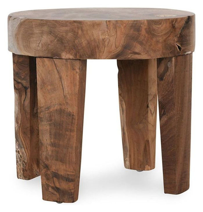 Kariba Natural 18" Round Accent Table