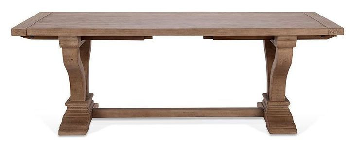 Alexander Distressed Brown 110" Extendable Rectangular Dining Table