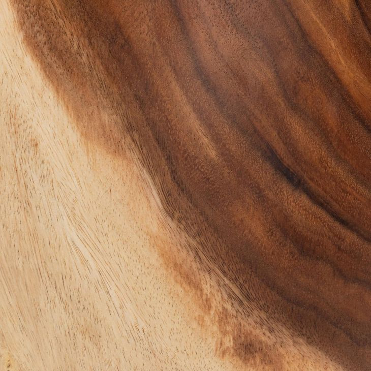 Kana Natural and Beige Round Accent Table