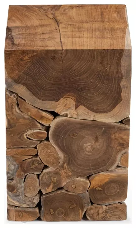 Rhea Natural Square Accent Table