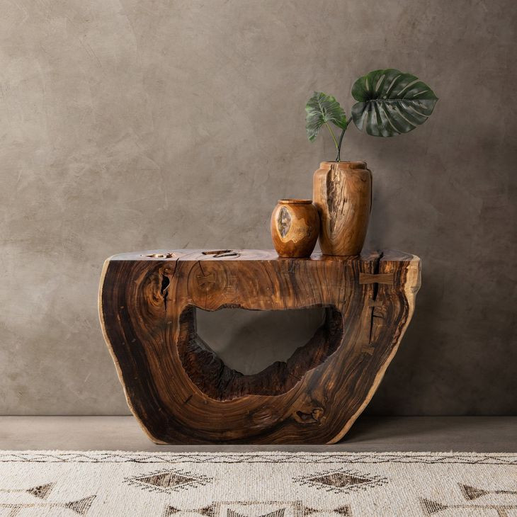 Zoreyne Natural Rectangular Console Table From Classic Home