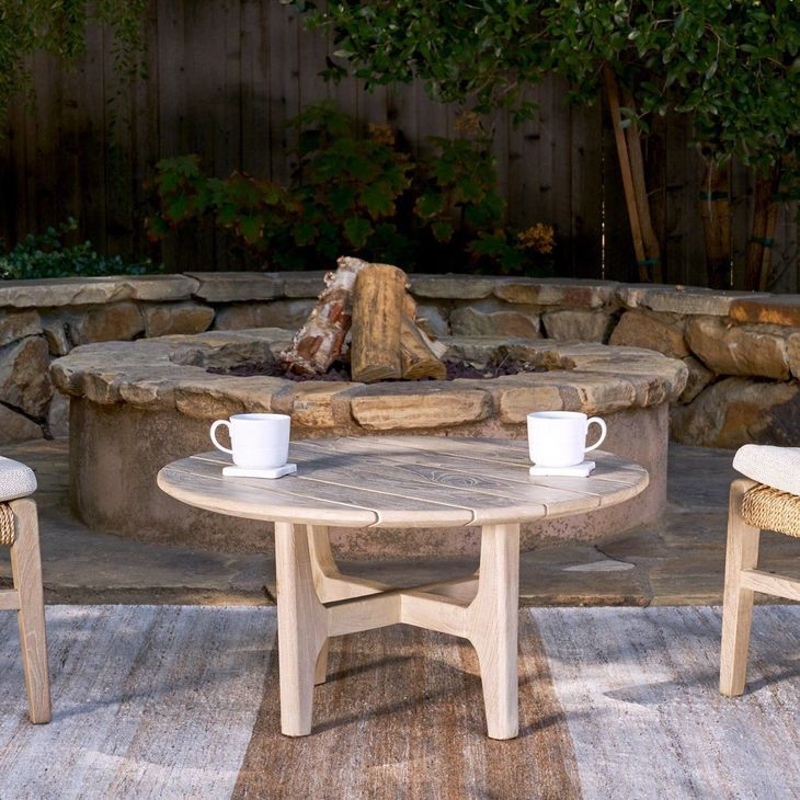 Dawn Gray Round Outdoor Coffee Table
