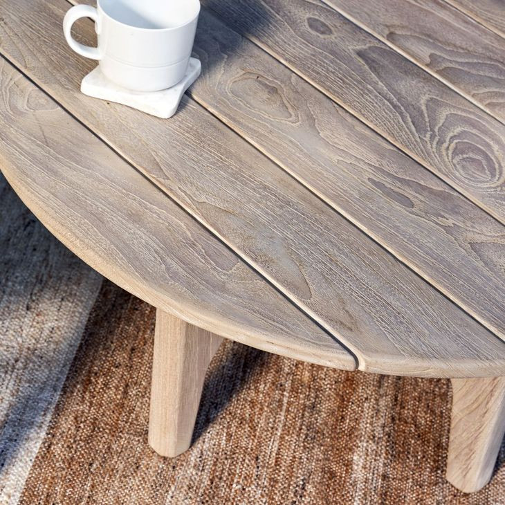 Dawn Gray Round Outdoor Coffee Table