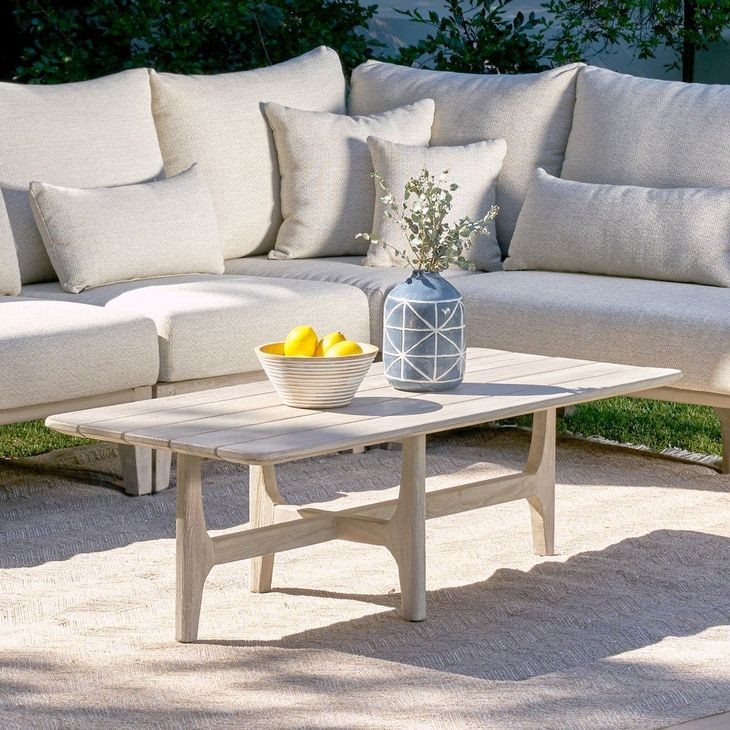 Dawn Gray Rectangular Outdoor Coffee Table