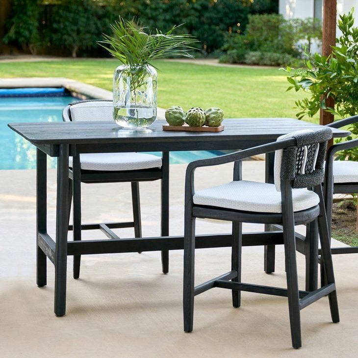 Dawn Black 67" Rectangular Outdoor Counter Height Table