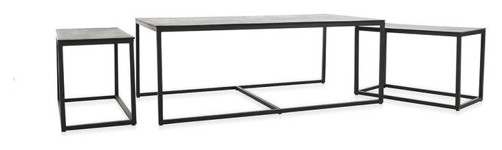 Buckley Dark Antique Rectangular Coffee Table Set of 3