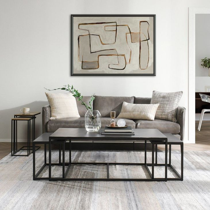 Buckley Dark Antique Rectangular Coffee Table Set of 3