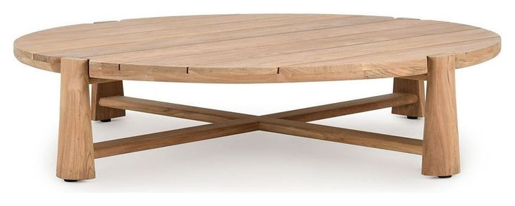 Aston Natural 65" Round Outdoor Coffee Table