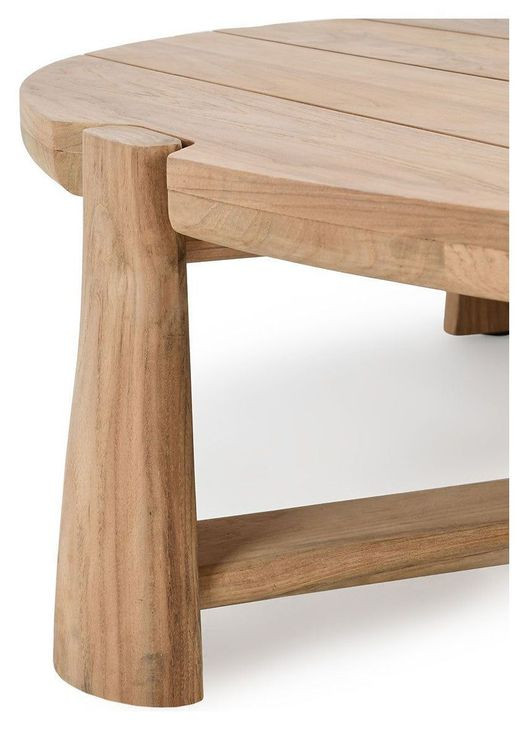 Aston Natural 65" Round Outdoor Coffee Table