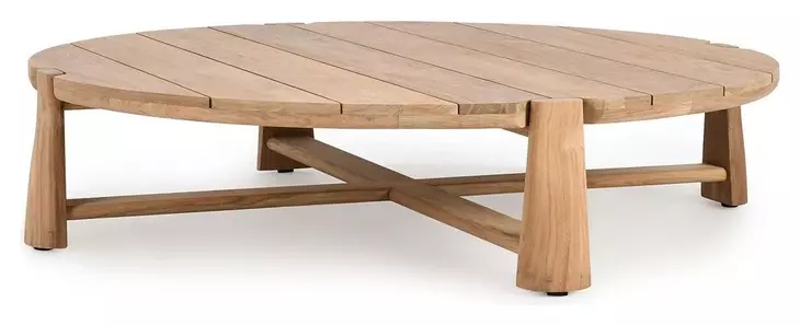Aston Natural 65" Round Outdoor Coffee Table