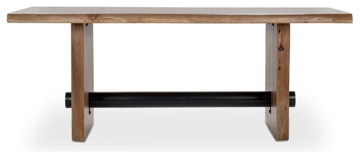 Brinton Acorn Brown and Black 80" Rectangular Dining Table