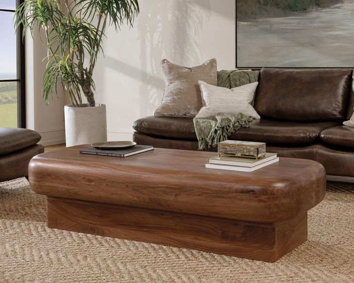Craig Acorn Brown Rectangular Coffee Table