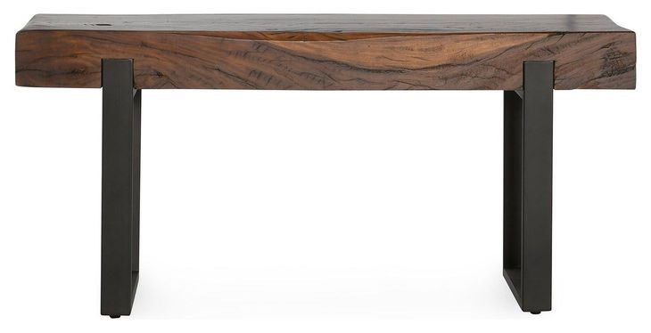 Duarte Rustic Brown Rectangular Console Table