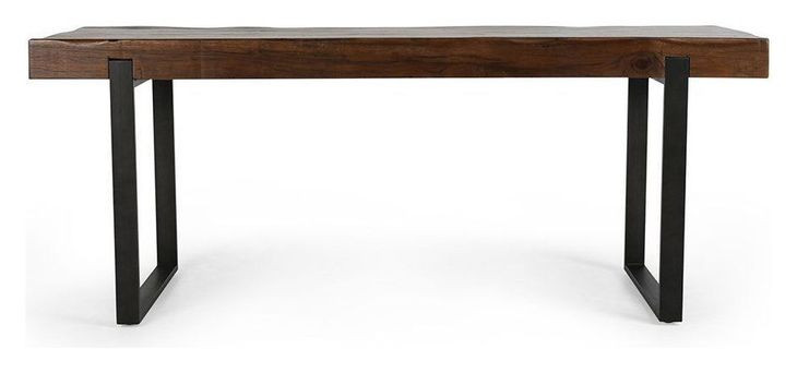 Duarte Rustic Brown and Black 92" Rectangular Counter Height Table