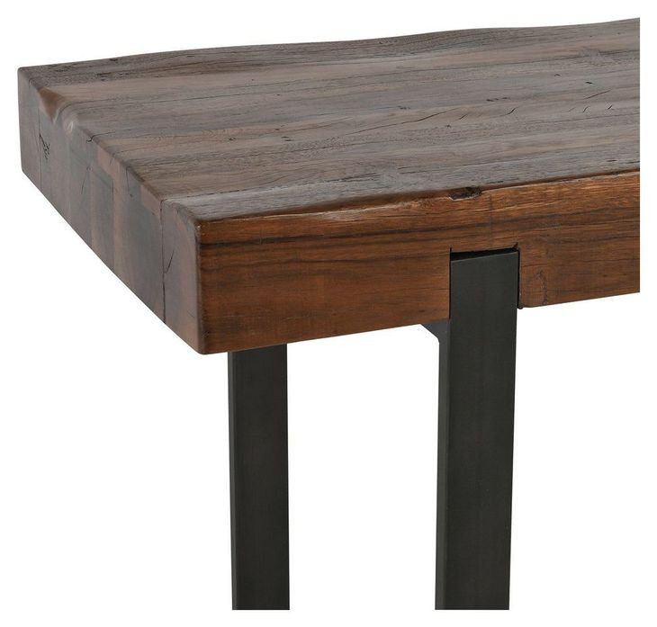 Duarte Rustic Brown and Black 92" Rectangular Counter Height Table