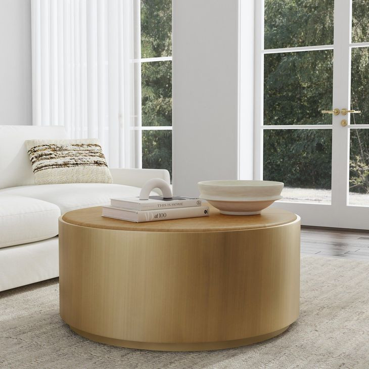 Evan Sedona Brown Round Coffee Table
