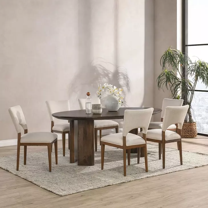 Norwood Bark Brown 78" Oval Dining Table