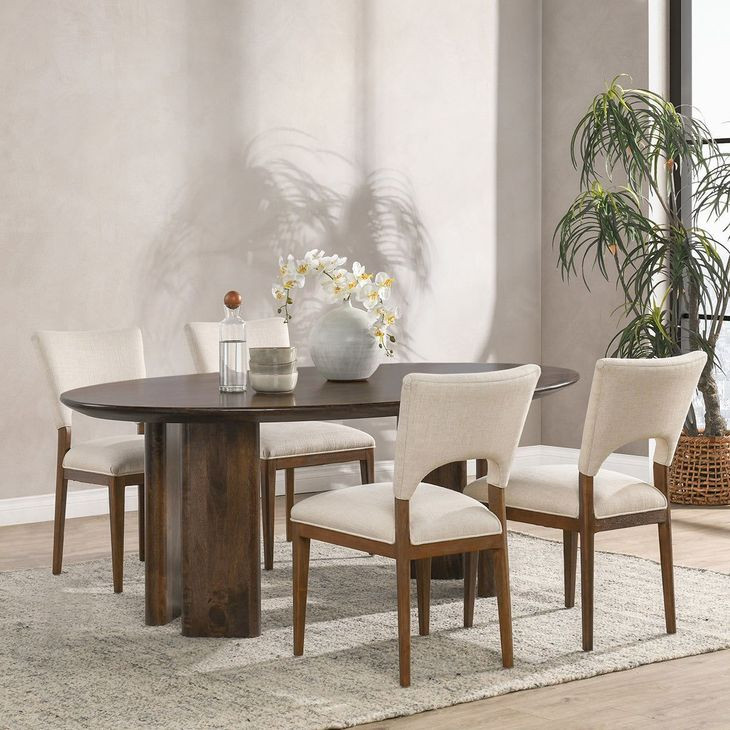 Norwood Bark Brown 78" Oval Dining Table