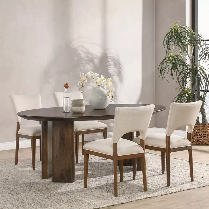 Norwood Bark Brown 78" Oval Dining Table