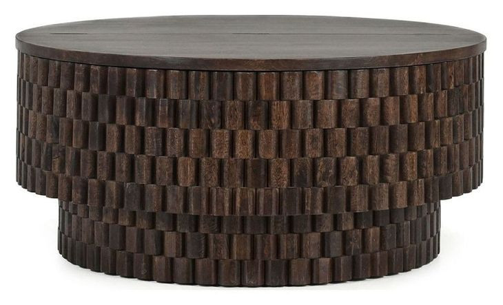 Norwood Bark Brown Round Coffee Table