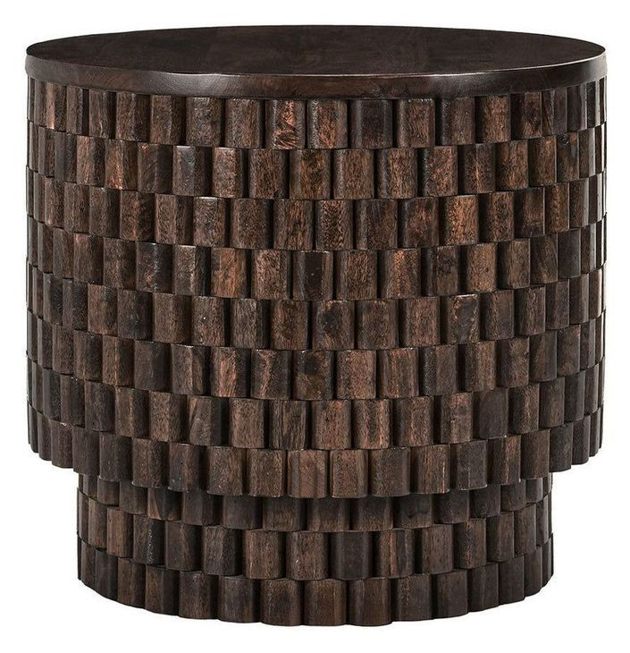 Norwood Bark Brown Round End Table