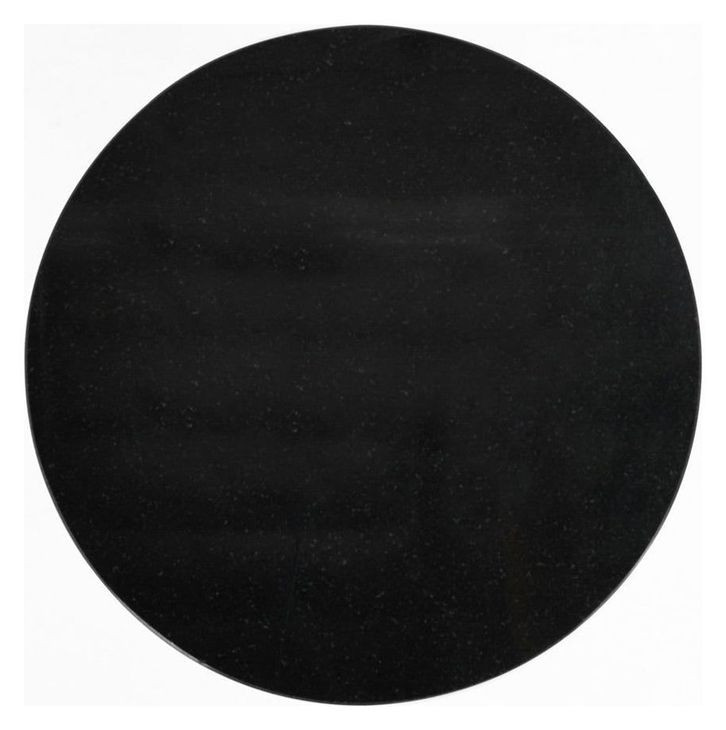 Leyton Black and Gold Round Marble Top Accent Table